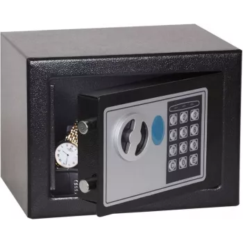 Phoenix Safe SS0721E Kompakter Einbruchschutz-Tresor für Home Office, verzinkter Stahl