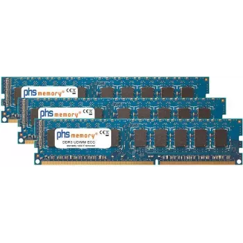 PHS-memory 24GB Kit (3x8GB) DDR3 ECC UDIMM 1333MHz PC3-10600E für Supermicro SuperServer 6026TT-URF SP580205