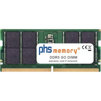 PHS-memory 32GB DDR5 SO-DIMM 5600MHz PC5-44800S Non-ECC Unbuffered Speichermodul für Kontron Mini-ITX K4031-H (SP622402)