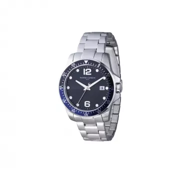 Pierre Cardin Herren Analog Quarzuhr CNI.0030 40mm Schwarzes Zifferblatt Lederarmband