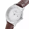 Pierre Cardin Herren Quarz Analoguhr CLC.6000 43mm Edelstahlgehäuse Schwarzes Lederarmband
