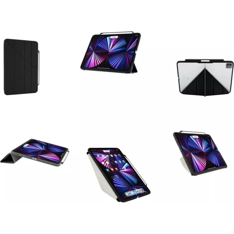 Pipetto Origami No3 Stifteetui für iPad Pro 11 (1./2./3./4. Gen) Schwarz
