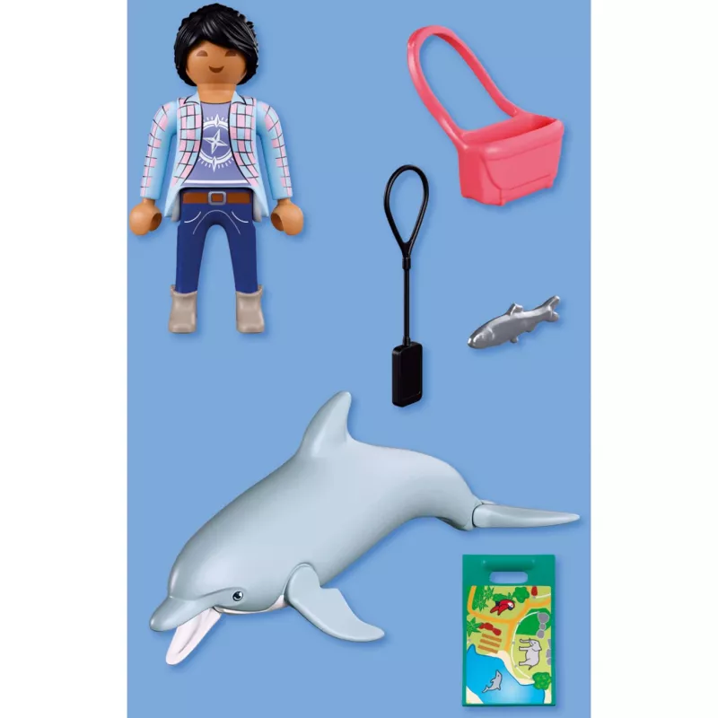 PLAYMOBIL 72091 Animals & Friends Zoo Delfin und Besucher
