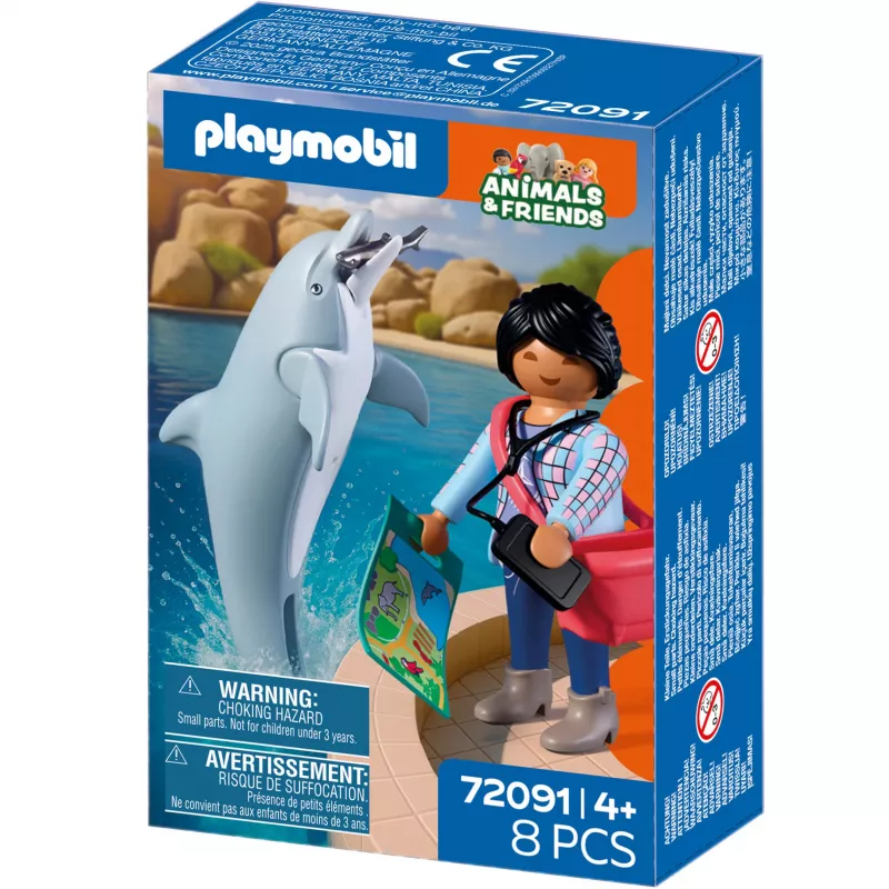 PLAYMOBIL 72091 Animals & Friends Zoo Delfin und Besucher