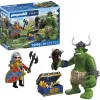 PLAYMOBIL Knights 72116 Troll mit Löwenritter-Schatz