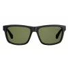 POLAROID PLD2058S003M9 Herren-Rechteck-Sonnenbrille - Schwarzer Rahmen, Graue polarisierte Gläser, UV400-Schutz