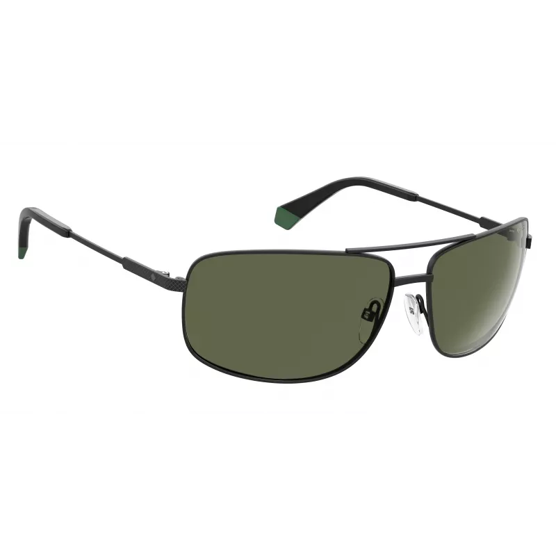 POLAROID PLD2101S003UC Herren Rechteckige Polarisierte Sonnenbrille - Schwarz/Grau