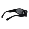 Polaroid PLD2165/S Unisex Rechteck-Sonnenbrille - Schwarzer Rahmen, graue polarisierte Gläser, 59 mm
