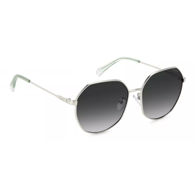 Polaroid PLD4140GSX010 Damen Rechteck-Sonnenbrille - Schwarzer Rahmen Graue Polarisierte Gläser 59mm