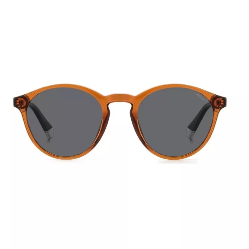 POLAROID PLD4153S09Q Herren-Sonnenbrille im Square-Pilot-Design - Schwarzer Rahmen, graue polarisierte Gläser