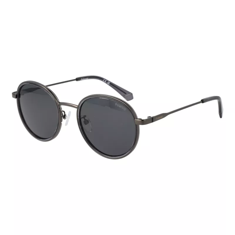 Polaroid PLD4173GSX51K Unisex Square Sunglasses - Black Frame Grey Polarized Lens 51mm