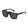 POLICE Herren Rechteck-Sonnenbrille SPLF61-55U28F - Havanna/Brauner Acetatrahmen, Braune Polycarbonatgläser, 55/19/145 mm, UV400-Schutz