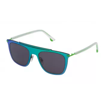 POLICE Herren-Sonnenbrille SPL581520VAF Schwarz Propionat-Gestell Graue Polycarbonat-Glaser UV400 52mm