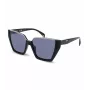 POLICE Damen-Sonnenbrille SPLL33-570700 - Rechteckiger Acetatrahmen, graue Polycarbonatgläser, UV400-Schutz, 57 mm Glasbreite