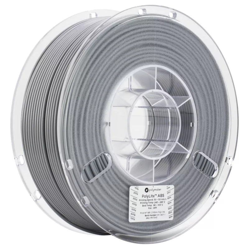Polymaker ABS Filament 1,75mm, Grau, 1kg