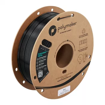 Polymaker PETG 3D-Drucker-Filament, 1,75 mm, 1 kg, Schwarz