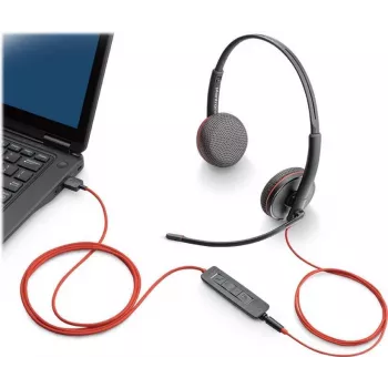 Poly Blackwire C3220 USB-C Headset - 3200 Series - On-Ear - Kabelgebunden - USB-C - Geräuschisolierend - Schwarz (209749-104)