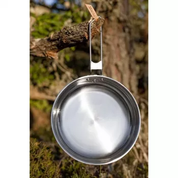 Primus Cookset Campfire Pot Set L - 2-teiliges Edelstahl-Campingkochgeschirr mit Seiherdeckel, 4,8 l Gesamtkapazität