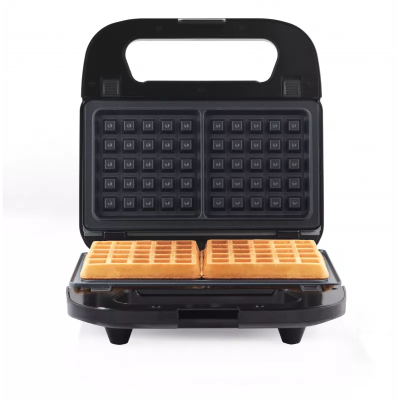 Progress EK6666PVDE 3 in 1 Snack Maker – Waffel-, Sandwich- & Donut-Maker, 900W, Schwarz