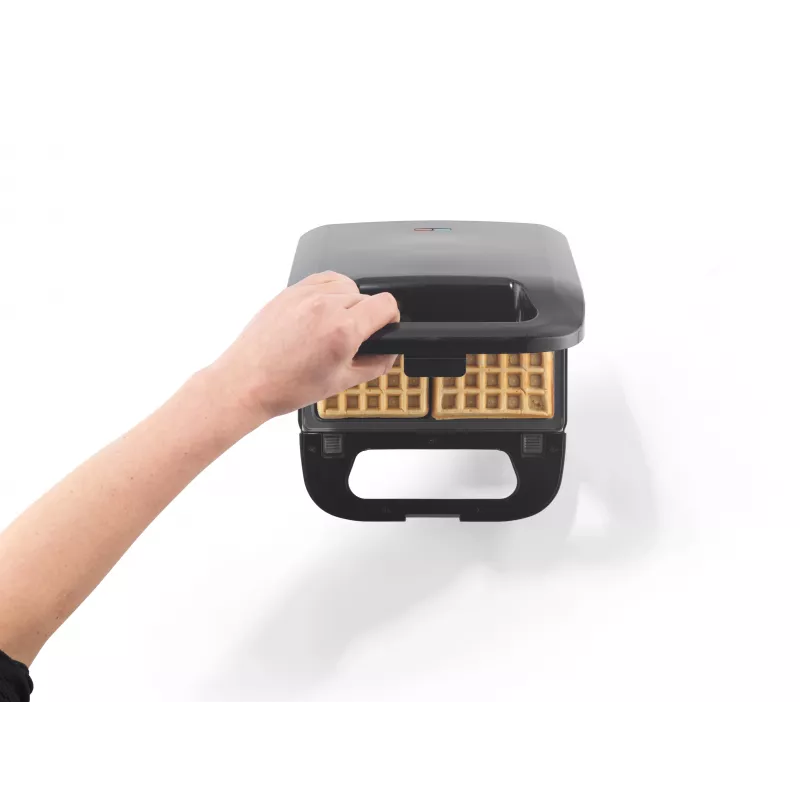 Progress EK6666PVDE 3 in 1 Snack Maker – Waffel-, Sandwich- & Donut-Maker, 900W, Schwarz
