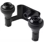 PSG 60.023.9005 Obere Führungshalterung für Schiebetore, 60mm, 2 Rollen, Schwarz RAL 9005