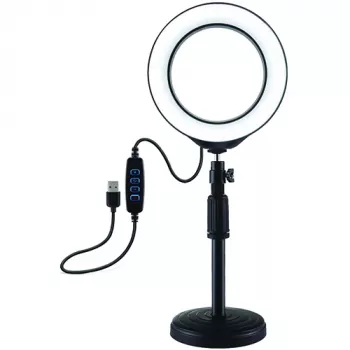 PULUZ LED Ring Light 16cm mit Stativ 18-28cm USB