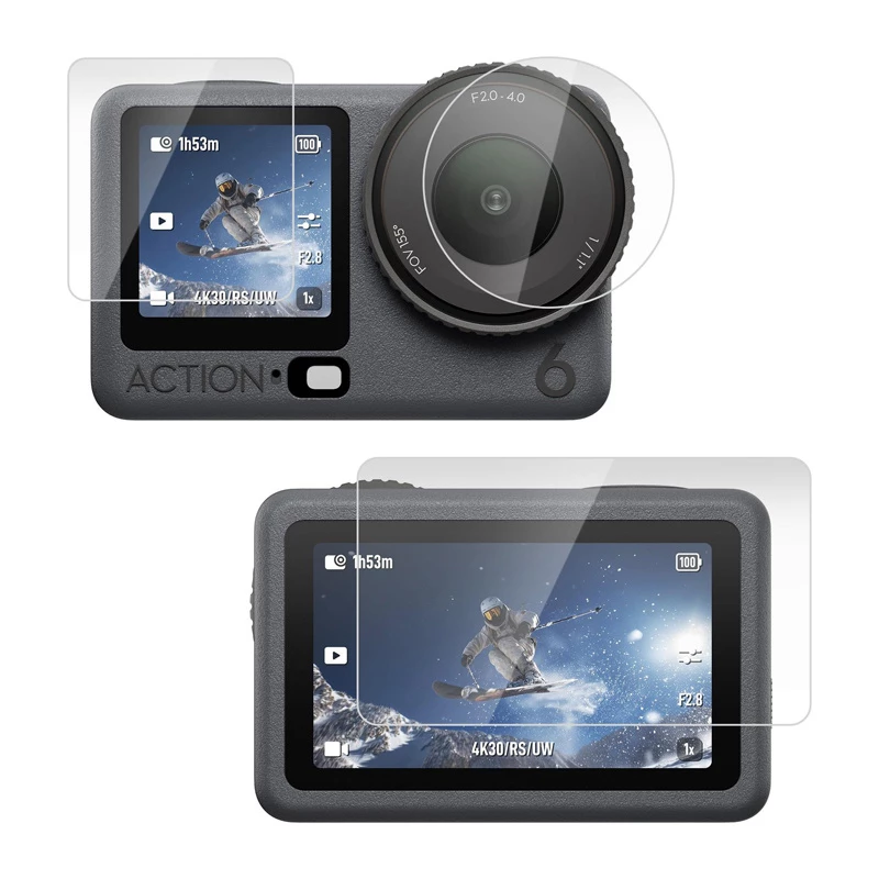 PULUZ Panzerglas-Set für DJI Osmo Action 6, 3 Stk. (PU1067T)