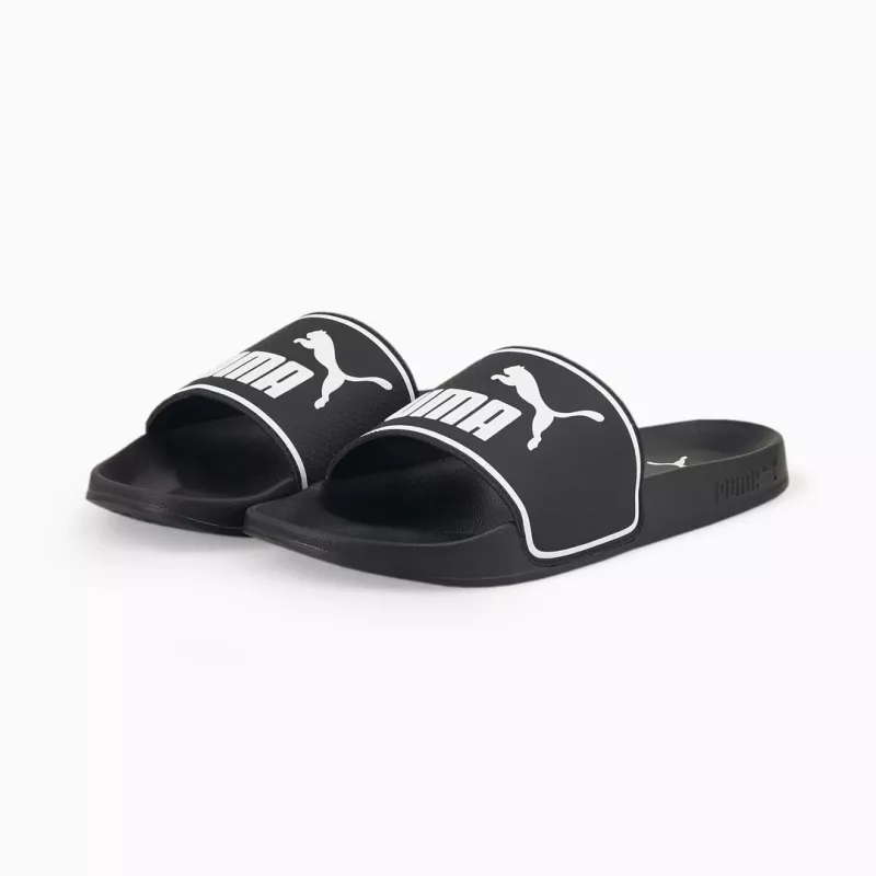 PUMA 384139 01 Herren Badeslipper, Schwarz/Weiß, Größe 42