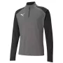 PUMA teamLIGA 1/4 Herren-Sweatshirt mit Reißverschluss Grau-Schwarz