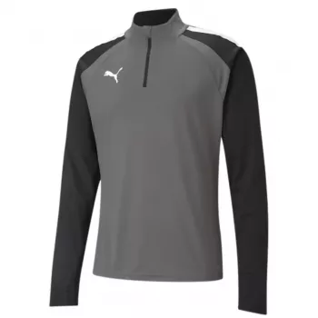 PUMA teamLIGA 1/4 Herren Sweatshirt Zip Top Grau-Schwarz