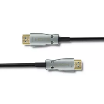 Qoltec 50472 HDMI-Kabel 20 m, HDMI Typ A, Schwarz/Silber