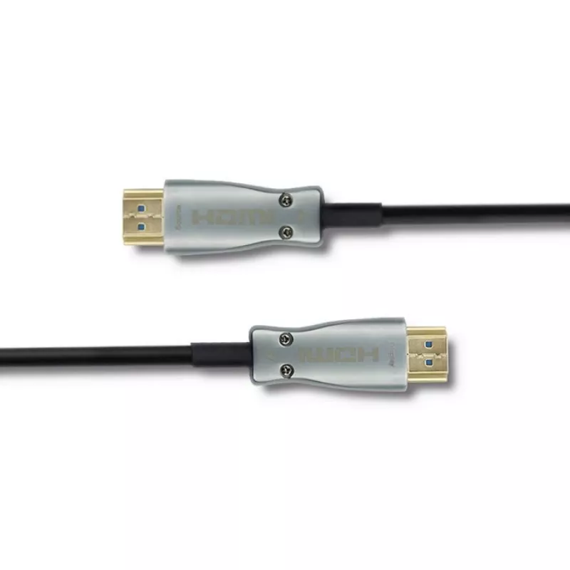 Qoltec 50472 HDMI-Kabel 20 m, HDMI Typ A, Schwarz/Silber