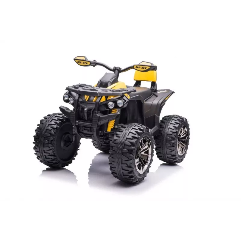 QLS-3288 Elektro-Quad zum Draufsetzen mit Rückenlehne, LED-Lichtern, MP3, Gelb