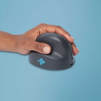 R-Go HE Basic Ergonomische Maus, Medium, für Linkshänder, kabellos Bluetooth