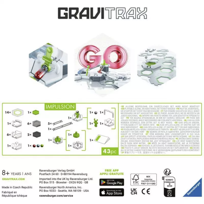 Ravensburger GraviTrax GO Impulsion Murmelbahn-Erweiterungsset (25 Teile)