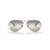 Ray-Ban Aviator Metal II Sonnenbrille RB3689 Gold Gestell Braun Verlauf Glas 62mm