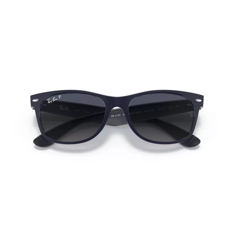 Ray-Ban RB2132 New Wayfarer Sonnenbrille Havana Blue Gradient Polarized 55/18/145 mm Unisex