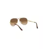 Ray-Ban RB3689 Aviator Sonnenbrille Goldener Rahmen Braune Verlaufsgläser 58/14/140 mm