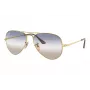 Ray-Ban RB3689 Aviator Titanium Sonnenbrille Gold Rahmen Grün G-15 Glas 58mm