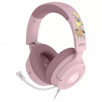 Razer Kraken V4 X Pokemon Pikachu & Eevee Edition kabelgebundenes Gaming-Headset, USB-C, 40 mm