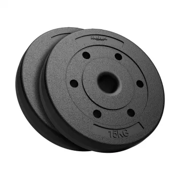 REBEL ACTIVE Bitumen-Gewichtsset 2x15kg, 51mm Loch - für Olympiahanteln