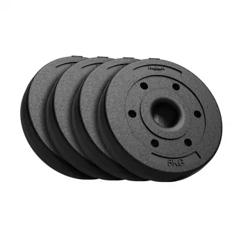 REBEL ACTIVE Bitumen-Gewichtsset 4x5kg, 51mm Loch - für Olympiahanteln