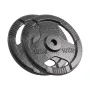 REBEL ACTIVE Gusseisen-Gewichtsset 2x10kg, Bohrung 31mm, Scheiben mit Griffen, Schwarz