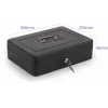 RED EAGLE BOX-300 Metall-Geldkassette mit Schlüsselschloss, Schwarz, Stahl