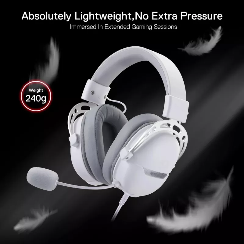 Redragon Aurora Over-Ear Gaming-Headset, Weiß