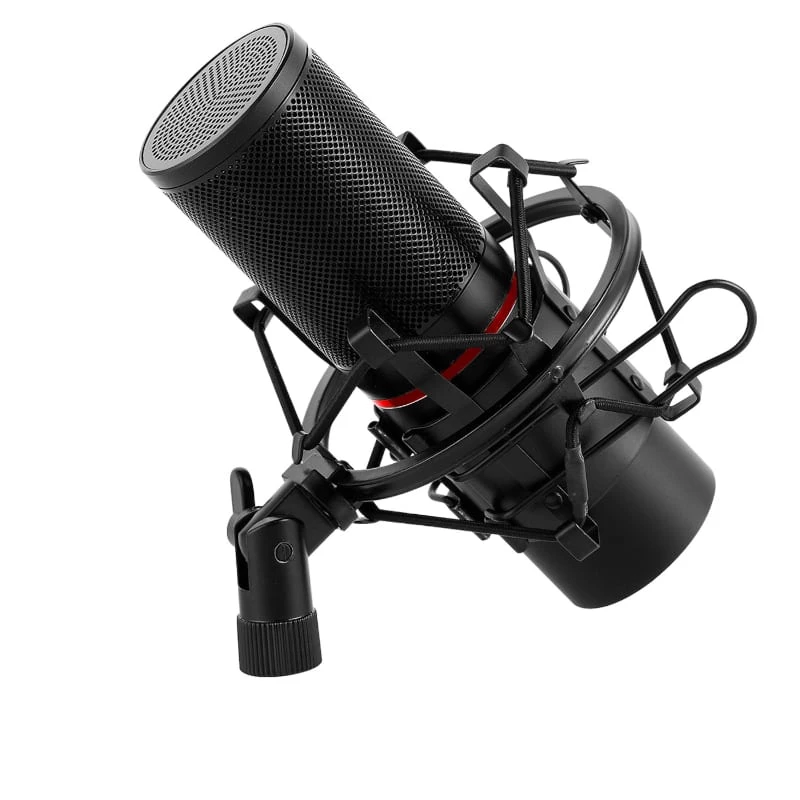 REDRAGON BLAZAR Kardioid-USB-Gaming-Mikrofon und Stativ, Schwarz