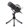 REDRAGON BLAZAR Kardioid-USB-Gaming-Mikrofon und Stativ, Schwarz