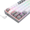 Redragon K617 FIZZ 60% kabelgebundene RGB Gaming-Tastatur - Weiß/Grau