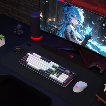 Redragon K762WB-RGB-PRO LCD Full-size Gasket Mechanische Tastatur - Schwarz