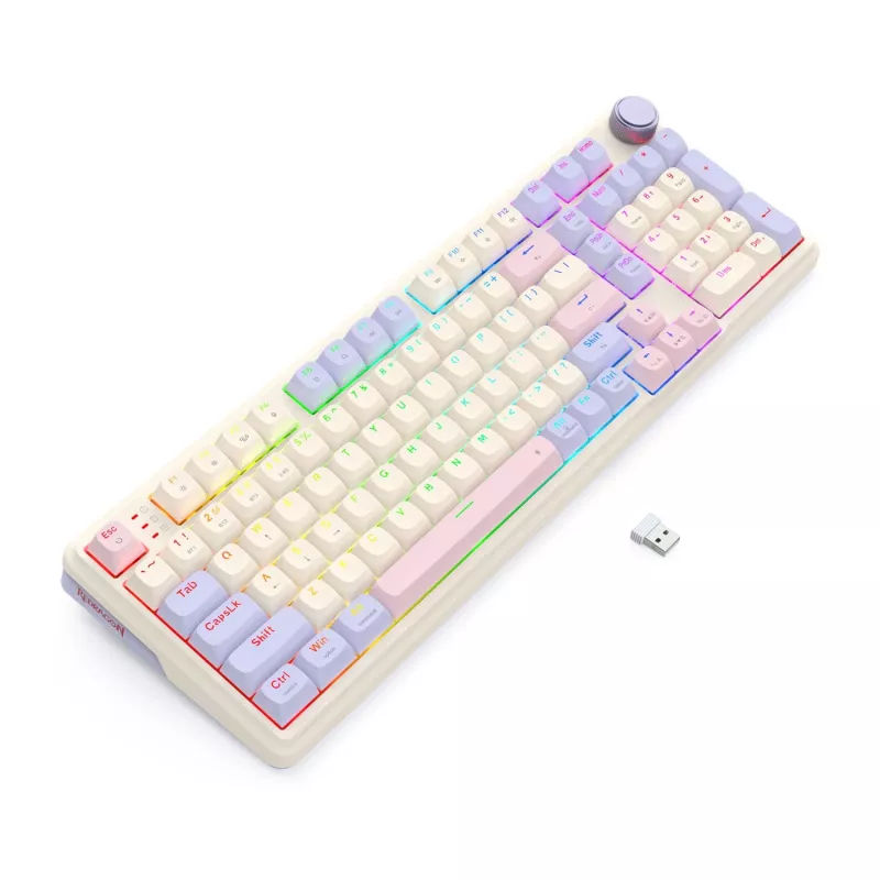 Redragon K768VI-WL Eisa 100 kabellose Gaming-Tastatur, Lilac